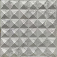Panel Dinding PVC 3D Motif Marmer Modern, Geometris, Tahan Air, Anti Statis, Anti Lembab untuk Dekorasi Rumah dan Komersial