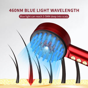 Kks Terapia de luz roja Masajeador de cuero cabelludo Cepillo de crecimiento de cabello Peine Masajeador de cabeza - Product Image 3