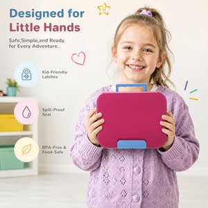 Boîte à lunch isotherme en acier inoxydable 304 à 2 compartiments, anti-fuite, pour préparation de repas, type bento japonais, avec couverts pour enfants - Product Image 3