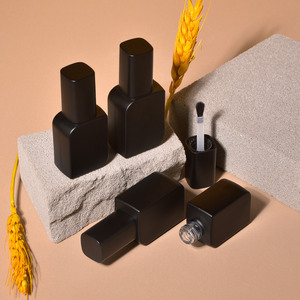 Stock 10ml 15ml New Mould Black Empty Uv <strong>Gel</strong> <strong>Nail</strong> Polish Glass Top Coat Base Coat Cat Eye <strong>Gel</strong> Varnish Bottle With Brush Cap - Product Image 3