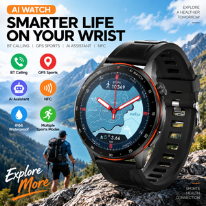 Z520 2026 นาฬิกาสมาร์ทวอทช์กีฬาใหม่ หน้าจอ HD 1.45 นิ้ว พร้อม GPS โทรผ่านบลูทูธ NFC IP68 คุณสมบัติ AI นาฬิกาฟิตเนสสำหรับผู้ชาย - Product Image 2