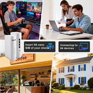 Yeacomm NR315 5G IDU CPE Router Firewall Interior <span class=keywords><strong>WiFi</strong></span> 6 AX1800 Velocidad de 4Gbps Ranura Dual SIM Puertos Gigabit 1000Mbps Hogar Negocio - Product Image 5
