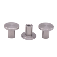304 Stainless Steel Flat Head Female Threaded Rivet, CNC Machined Insert Nut for Flat Female Screw