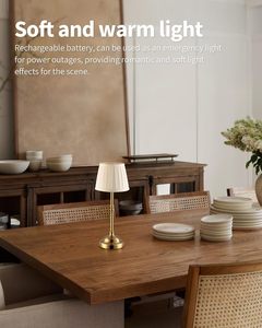 Lámparas de Mesa Recargables al por Mayor, Lámpara de Escritorio Táctil Inalámbrica, Luz Led Decorativa Moderna para Dormitorio, Lámpara de Noche con Batería - Product Image 4