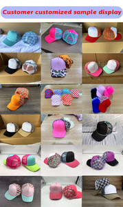 Venta al por mayor de 5 paneles de cuerda de espuma roja deportes al aire libre patrón liso gorra de malla de alta calidad personalizado impreso Animal estampado gorra de camionero Cabra - Product Image 6