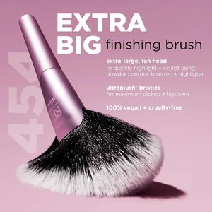 0311 <span class=keywords><strong>Real</strong></span> Technique Extra Big Finishing Grand <span class=keywords><strong>pinceau</strong></span> de maquillage pour <span class=keywords><strong>poudre</strong></span> bronzante Highlight Contour Poils synthétiques sans cruauté - Product Image 3