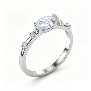 Anillo de Compromiso de Plata S925 con Circonita Blanca 3A/5A de Sun Star Custom Factory, Disponible al Mejor Precio, Joyería Hecha a Mano para Mujer - Product Image 1