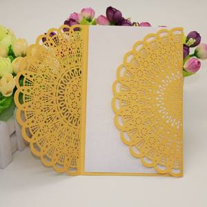 Inviti di Nozze Bestseller, Biglietti Pieghevoli con Taglio Laser a Fiore, Romantici Biglietti Matrimoniali in Stile Europeo, Carte Artigianali per Matrimonio - Product Image 5