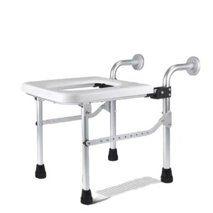 Home Wall Mount Swivel Stainless Folding Disabled Handicap Elderly Shower Bench Seat Bathroom Safety Adjustable Shower Chair - Product Image 5