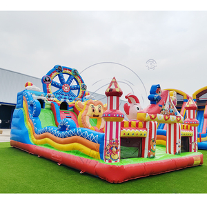 2025 Popular Commercial Castle Kids <b>Inflatable</b> <b>Bouncer</b> Bounce House Playground Ferris Wheel Bouncy Castle for Party with Slide - Product Image 1