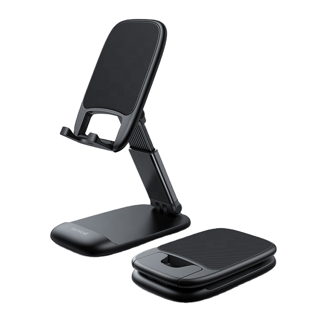 Portable Foldable Flexible ABS Desk Phone Stand with Retractable Adjustable Holder for Binge-Watching
