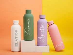 Bouteilles d'eau personnalisées pour bicyclette Bouteilles en acier inoxydable Gobelets de <span class=keywords><strong>demoiselle</strong></span> d'honneur gravés Cadeaux de <span class=keywords><strong>demoiselle</strong></span> d'honneur Bouteille isolée - Product Image 2