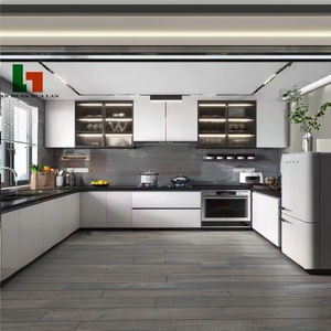 Armoires de cuisine en pin européen Design 2025 finition laquée en MDF massif ultra-vendu nouveau style résistant à l'eau écologique - Product Image 1