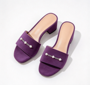 Escarpins en daim à talon carré et bride à boucle pour femme, à bout carré, toutes saisons, chaussures quotidiennes, approvisionnement en gros, contactez le fournisseur pour une devis. - Product Image 2