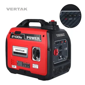 Vertak output ac dc silent 58DB portable gasoline inverter generator 2kw mini portable power generator