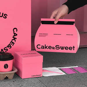 Custom eco-friendly biodegradabile monouso rigido scatole di imballaggio per torta Puff Sandwich per rotolo con carta d'arte - Product Image 2