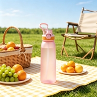 Bouteille d'eau anti-fuite avec options de parfum, paille intégrée pour boire directement, idéale pour le camping, la randonnée et les activités de plein air, compatible lave-vaisselle, expédition immédiate