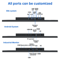 PC Panel Industri Open Frame 8 hingga 32 Inci, Layar Sentuh PCAP Tahan Air IP65 dengan Kecerahan Tinggi, Sistem Operasi Windows Linux untuk Kios