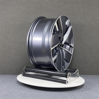 Jantes forgées sur mesure en alliage de métal gris foncé, à rayons chevron usinés, de 17 à 24 pouces, 5x112, 5x114.3, 5x120 pour Audi Q3, BMW X1, Mercedes GLA