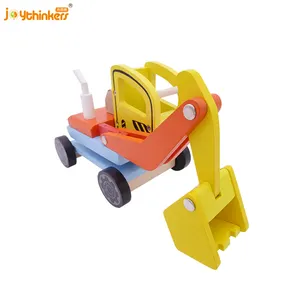 طفل خشبي سيارات لعبة للطفل في وقت مبكر ألعاب تعليمية غير سامة الطلاء الخشبي لعبة سيارات صغيرة للأطفال DIY بنة سيارة