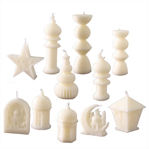 Candele Decorative per Feste in Casa per Eid e Ramadan, Disponibili Candele Profumate Musulmane 3D a Forma di Luna, Stella e Castello in Cera di Soia per Aromaterapia - Product Image 5