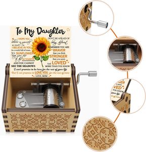Caja Musical de Madera con Diseño de Girasol, 'You Are My Sunshine', Regalo Musical Colorido de Madera de Mamá para Hija, para Cumpleaños y Navidad - Product Image 5