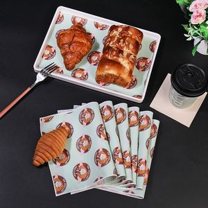 Sous-plat jetable personnalisé en papier, plateau en papier résistant à la graisse pour la nourriture occidentale, logo personnalisé - Product Image 1