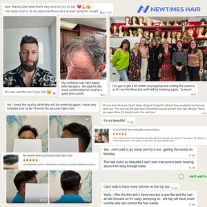 D7-5 Newtimes Hair Toupet per <span class=keywords><strong>Uomo</strong></span> in Capelli Indiani Remy, Densità Media, Onda Naturale, con Pizzo Francese Durevole e PU Intorno - Product Image 4
