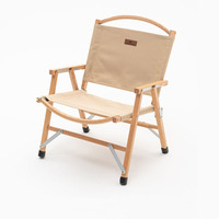 Chaise pliante en bois Kermit pour le camping en plein air, personnalisable en gros, chaise pliante de plage, détente, pêche, chaise de camping en bois naturel