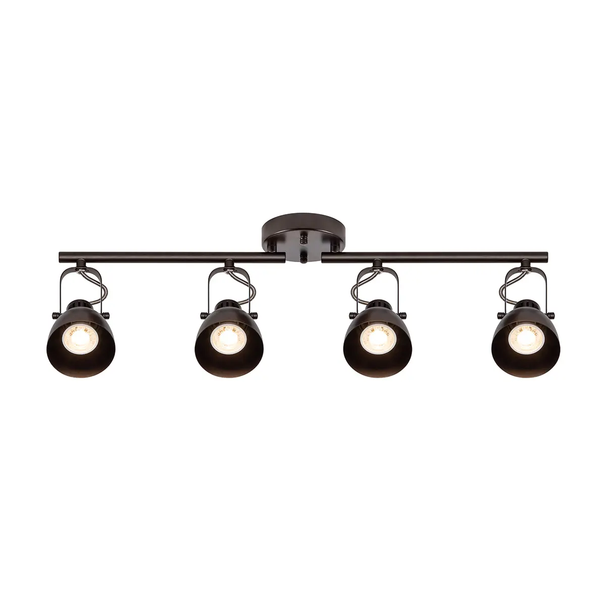 ETL listed 4-Light Bulb Replaceable with 4 8W GU10 Bulbs LED Ceiling Spotlight Track Light Kit