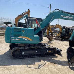 Barato usado excavadora sobre orugas Sunwind Swe90e 9 toneladas Mini Sunwind excavadora China excavadora de segunda mano Sunwind SWE70E 80E - Product Image 1