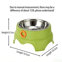 Gamelle surélevée pour animaux de compagnie avec design antidérapant et anti-renversement pour chats et chiens, en acier inoxydable et plastique, écologique, grande capacité