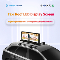 Pantalla LED para Techo de Taxi con Ajuste Automático de Brillo, Fácil Instalación, Doble Cara P2.5, 960*320mm, Teléfono, Wifi, 4G y GPS