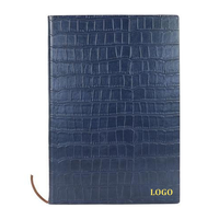 Ensemble de Carnet de Notes en Cuir Vegan Personnalisé A5 avec Couverture Gaufrée Crocodile Cadeau d'Entreprise de Luxe pour Bureau Exécutif