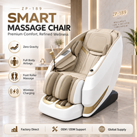 Fauteuil de massage 4D zéro gravité avec commande vocale IA, étirement thaïlandais, rouleau pour les pieds, Bluetooth, 20 airbags, massage complet du corps pour la maison et le bureau