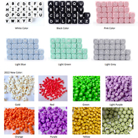 Perles en silicone imprimées de 12 mm et 15 mm, vente en gros, pour la fabrication de stylos perlés, perles à mâcher en silicone pour bébés, très demandées