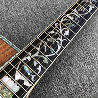 Custom 41 Inch Ebony Fingerboard Abalone Tree Life Inlay Cutaway Acoustic Guitar