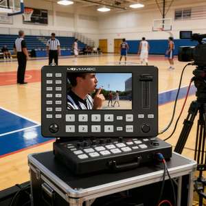 Mezclador de Video Profesional Movmagic M1, Procesador de Señales Multiformato con 4 Entradas y 2 Salidas PGM para Transmisión en Vivo - Product Image 1