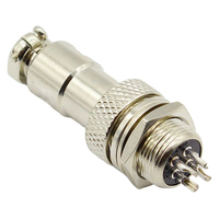 Connecteur aviation GX12 Connecteur circulaire femelle et mâle à 2-7 broches à filetage 12mm