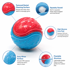 Pelota chirriante TPR para perros, juguete de masticación para <span class=keywords><strong>Cane</strong></span> <span class=keywords><strong>Corso</strong></span>, para masticadores agresivos de razas grandes, para desarrollar habilidades. - Product Image 6