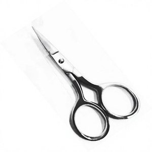 Ciseaux de manucure professionnels en acier inoxydable, lames courbées de précision, pour la coupe des cuticules, poignée en acier pour droitiers - Product Image 1