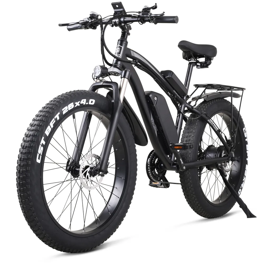 48V 1000W 전기 자전거 26 "x4.0 지방 타이어 Ebike 유압 오일 디스크 브레이크 21 속도 전자 자전거 1000W