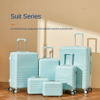 Ensemble de 6 valises de voyage unisexe en ABS de haute qualité, 12/14/16/20/24/28 pouces, avec roulettes pivotantes, prix usine, pour l'aéroport