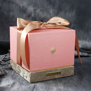 ECO Friendly Biodegradable Rigid <strong>Cardboard</strong> <strong>Red</strong> Wedding Favors Bridesmaid Paper Gift <strong>Box</strong> with Ribbon - Product Image 4