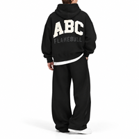 Sweat à capuche surdimensionné personnalisé pour homme, épais, à épaules tombantes, avec logo imprimé en relief, style streetwear