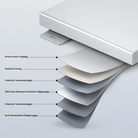 Revêtement en panneaux d'aluminium modulaires PVDF / Revêtement en poudre ignifuge et imperméable pour système de façade de bâtiment commercial