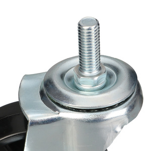Wolverhampton 3 Inch Screw Type Side Brake Swivel Caster Zinc Plated Industrial Furniture Wheel - Product Image 1