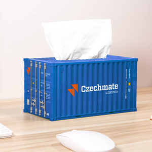 Luxury Corporate VIP Clients <strong>Gift</strong> <strong>Items</strong> for Business 3D Model Scale min Shipping Container Tissue Box - Product Image 6