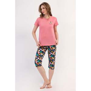 Combinaison de nuit ovale à manches courtes et col rond pour femmes - Product Image 4