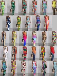 Vestido Tubo Estampado Floral para Mujer, Talla Grande, Sin Mangas, Ajustado, Largo hasta la Rodilla, Informal, para Fiesta, Venta al Por Mayor de Fábrica - Product Image 2